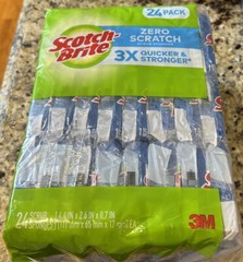 Scotch-Brite ZERO SCRATCH BLUE Scrub Sponges 24 Individual Wrapped Scrub Sponges