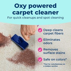 2in1 OxyPowered Carpet Cleaner 13.5 Fl Oz, Spot Cleaner with Dual Sponge & Br…