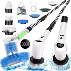 Electric Spin Scrubber，Upgrade Electric Spin Cordless Tub and Tile Scrubber W/ A