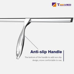TOOVEM 14 Inch Shower Squeegee for Glass Doors, Window, Bathroom, Car Windshield