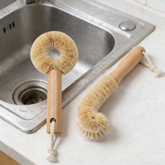 Cactus Bottle Brush Set, 2PCS-Eco-Friendly with Natural Wood Handle & Cactus …