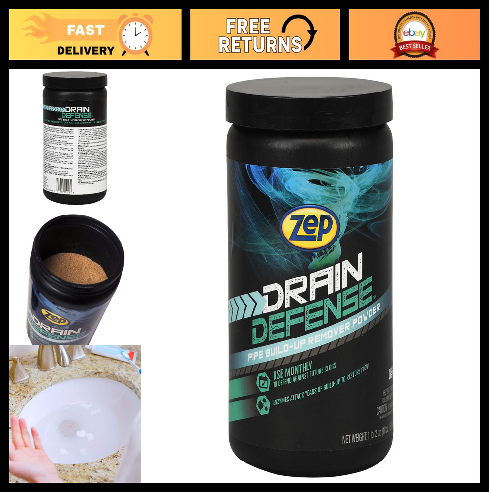 Enzymatic Drain Cleaner Powder – 18 oz – Safe for Pipes & Septic Systems, 1 Pack