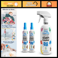 Messy Eater Stain Remover 2-Pack & Spray Bottle – Laundry Spot Cleaner for Cloth