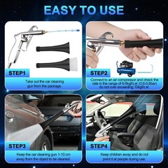 2 Nozzles Cleaning , Dry Cleaning Quickly Blasts Dust, Dirt and Grime from Su…
