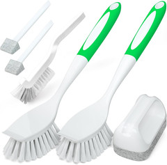 5Pack Kitchen Cleaning Brush, Green