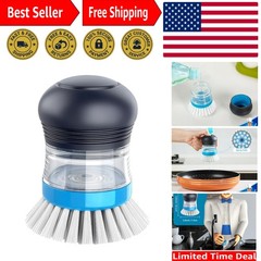 Navy Soap Dispensing Palm Brush for Effortless Kitchen Cleaning – Pack of 1