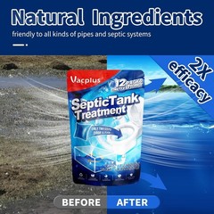 2X Efficient Septic Treatment – 12 Packs of Biodegradable Enzymes for 1500 Gal