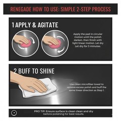 Renegade Pro Pads – PreSaturated Red Metal Polishing Pads for Aluminum & Stai…