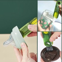 3 In 1 Cup Lid Cleaning Brush Set Multifunctional Bottle Brush Cleaner Tiny Bott