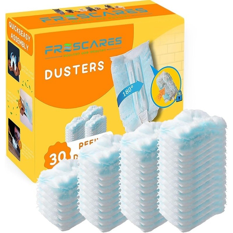30 Disposable Duster Refills Replacement Dusting Tool Home Office Car Cleaning