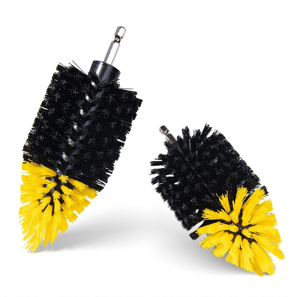 Tile Corner Drill Brush 2PACK Powerful Scrubber Grout Tiles Sinks Bathtub