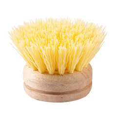 Replaceable Dish Brush Wooden Handle Stain Remove Pot Brush Portable Household C