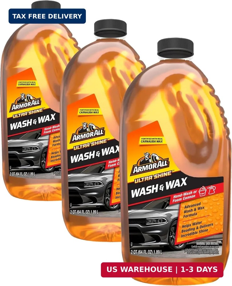 Armor All Ultra Shine Car Wash and Car Wax,Cleaning Fluid for Cars,Trucks,Motorc