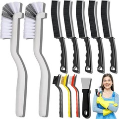 11Pcs Crevice Cleaning Brush Set, Hard Bristle Cleaning Supplies for Kitchen,