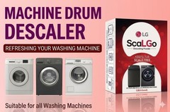 LG ScaLGo Washing Machine Cleaner 100g x 3 | Descaling Powder | Top & Front