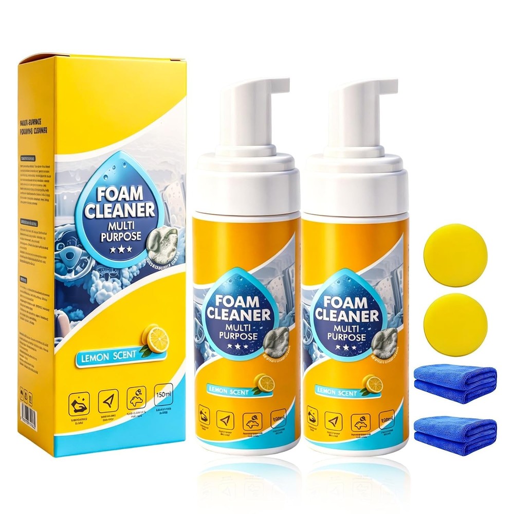 4-in-1 Multi-Enzyme Foam Cleaner, 2 PCS Foam Cleaner All Purpose Deep Cleaning S