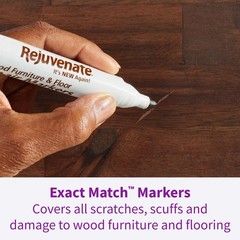 Rejuvenate Exact Match Wood Furniture & Floor Repair Markers, 6 Count, Brown Mar