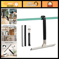 10″ Stainless Steel Shower Squeegee – All-Purpose for Glass, Tile, Bathroom & Ca