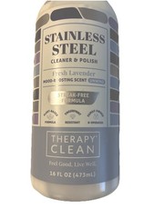 Stainless Steel Cleaner/Polish Fingerprint & Residue Remover By Therapy 16oz NEW