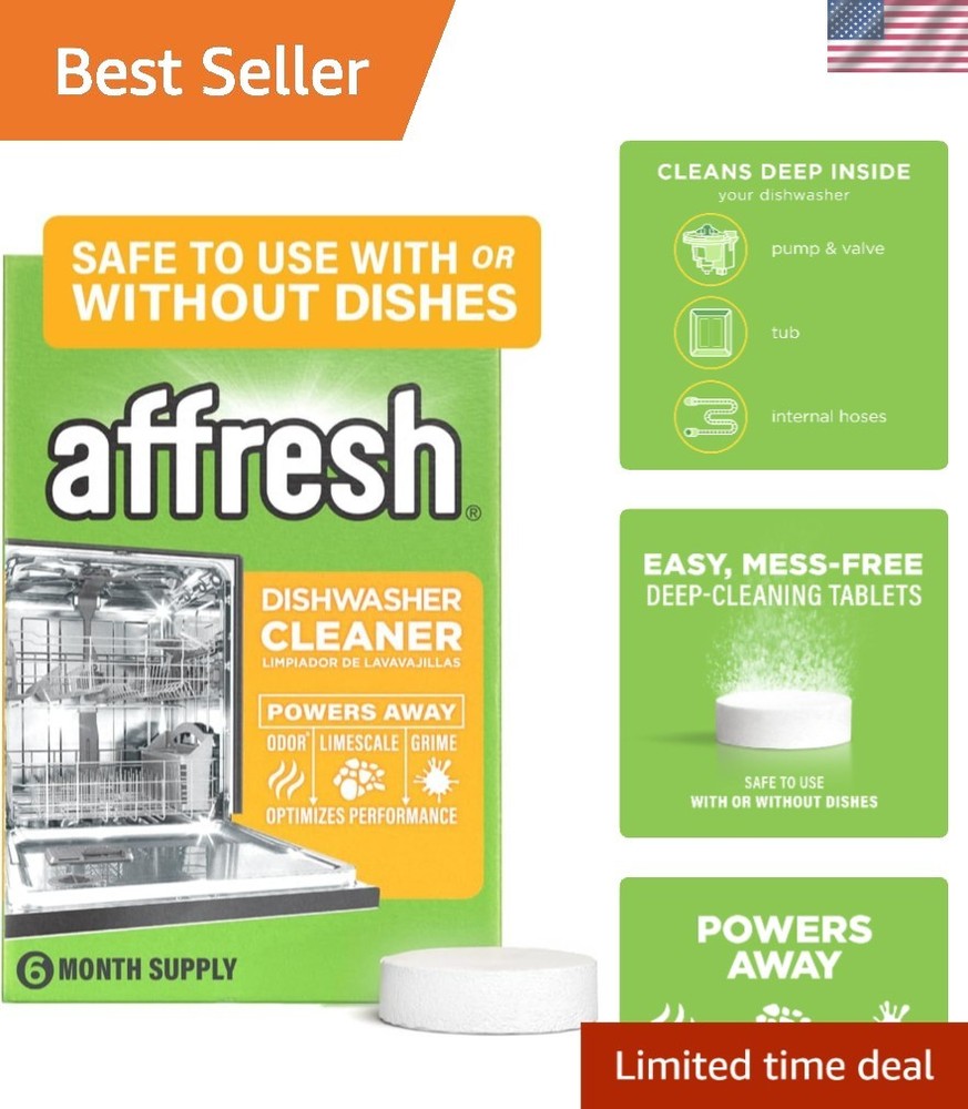 Dishwasher Cleaner, Helps Power Away Odor Causing Bacteria, Limescale, Minera…