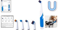 Versatile Cordless Cleaning Brush with 4 Heads for Bathroom, Kitchen, and More