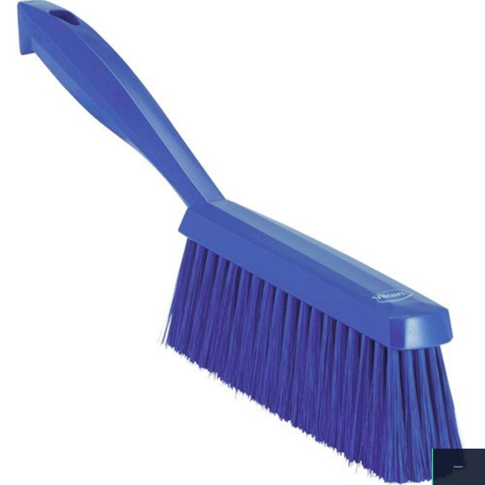 Bench Cleaning Brush 14 Inch Medium Bristle Purple Non-Slip Handle