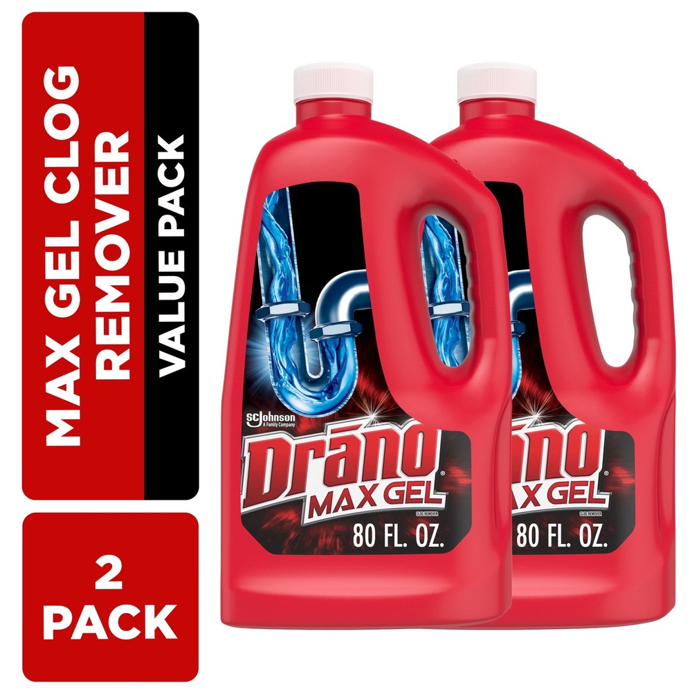 Max Gel Drain Clog Remover 80 Ounces 2 Count