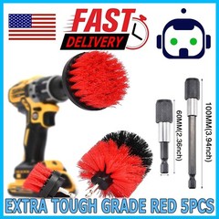 5PCS Drill Brush Set Power Scrubber Drill Attachments Carpet Tile Grout Cleaning