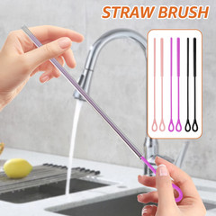 2 Pcs 6Mm and 9Mm Silicone Straw Brushes Reusable Straws Deep Cleaning Brush Lon