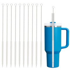 Straw Cleaner Brush for Stanley, 10Pcs Extra Long Straw Cleaning Brush for 40Oz