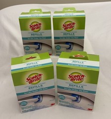 Scotch Brite Disposable Toilet Scrubber Refills 40ct 10/Box x 4 Boxes NEW SEALED