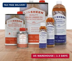 LinSheen Boiled Linseed Oil – Fast Drying Flaxseed Wood Treatment to Rejuvenate