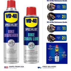 WD-40 All Conditions Bike Chain Lube and Chain Cleaner/Degreaser