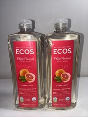 2 Ecos Plant Powered Dish Soap, Grapefruit,25fl Oz Each/ New Slight Damaged
