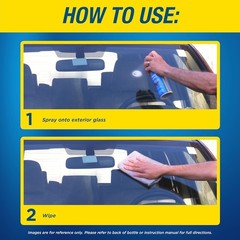 Automotive Glass Cleaner Plus Rain Repellent 18oz Streak Free Formula