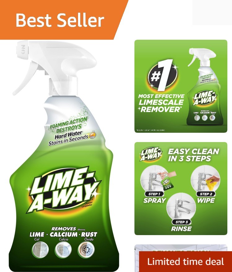 32 fl oz Bathroom Cleaner – Effortlessly Removes Lime, Calcium & Rust Stains