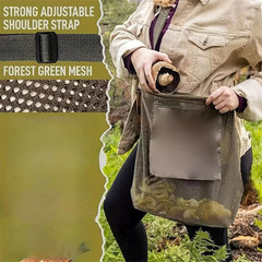 Multipurpose Picking Bag Large Capacity Foldable Mushroom Mesh Bag Outdoor Campi