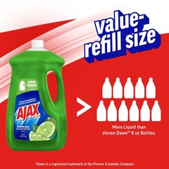 90 fl oz Ajax Ultra Dishwashing Liquid Dish Soap Refill Vinegar Lime Scent NEW