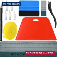FOSHIO Wallpaper Smoothing Tool Kit, Red Hard Squeegee, 11.5 Inch Wallpaper Wrap