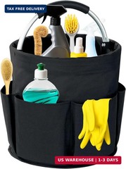 Cleaning Caddy with Handle, 17L Foldable Cleaning Supplies Organizer, Portable S