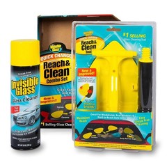 Invisible Glass Windshield Cleaner Kit with Extendable Handle Microfibers