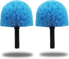2 Pack Cobweb Duster Head Brush-Twist-On Spider Web Brush for Outdoor & Indoor W