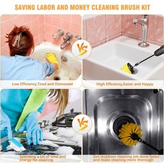 Drill Brush Set, 22 Pcs Drill Scrubber Brush Kit Includes All Purpose Drill B…