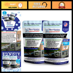 2-Pack Drain Field Cleaner Tablets – Clear Septic Tanks, Eliminate Odors Fast!