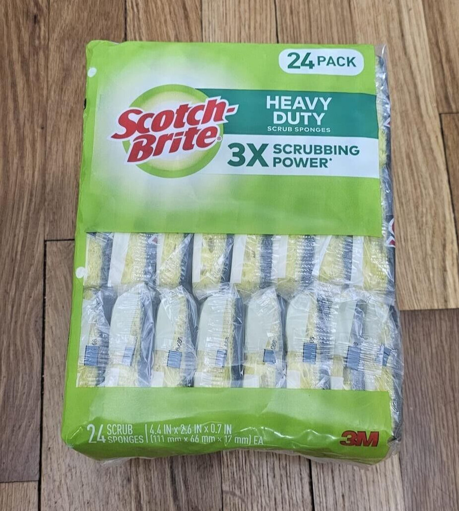 Scotch-Brite Heavy Duty Scrub Sponges, Individually Wrapped (24 ct.)
