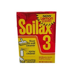 Vintage Soilax 3 Lemon Scented Three Way Cleaner New Unopened 16 Oz. Movie Prop