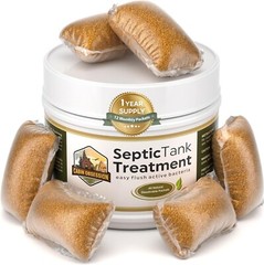 Septic Tank Treatment – 1 Year Supply of Septic Safe Dissolvable Easy Flush Live
