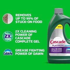 Cascade Fresh Platinum Gel Dishwasher Detergents – 75oz