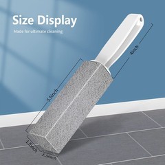 Toilet Bowl Cleaner Pumice Stone -Hard Water Stain Remover with Ergonomic Han…