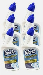 The Works Toilet Bowl Cleaner- LARGE 24 fl oz {6 BOTTLES} Cleans and Deodorizes